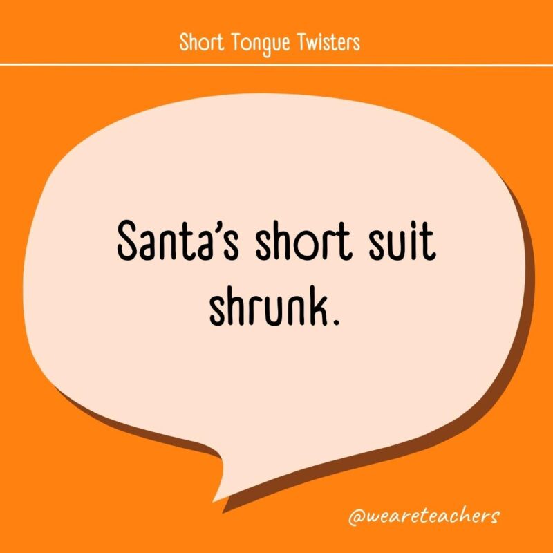 Santa’s short suit shrunk.