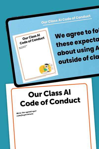 Let Students Create Class AI Rules That Actually Stick (Free Lesson Plan) Image of the Our Class AI Code of Conduct poster