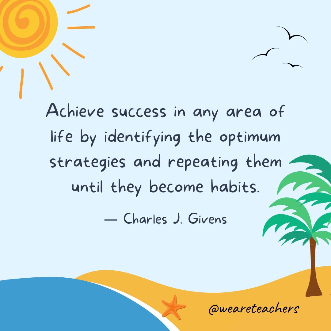 Achieve success in any area of life by identifying the optimum strategies and repeating them until they become habits.