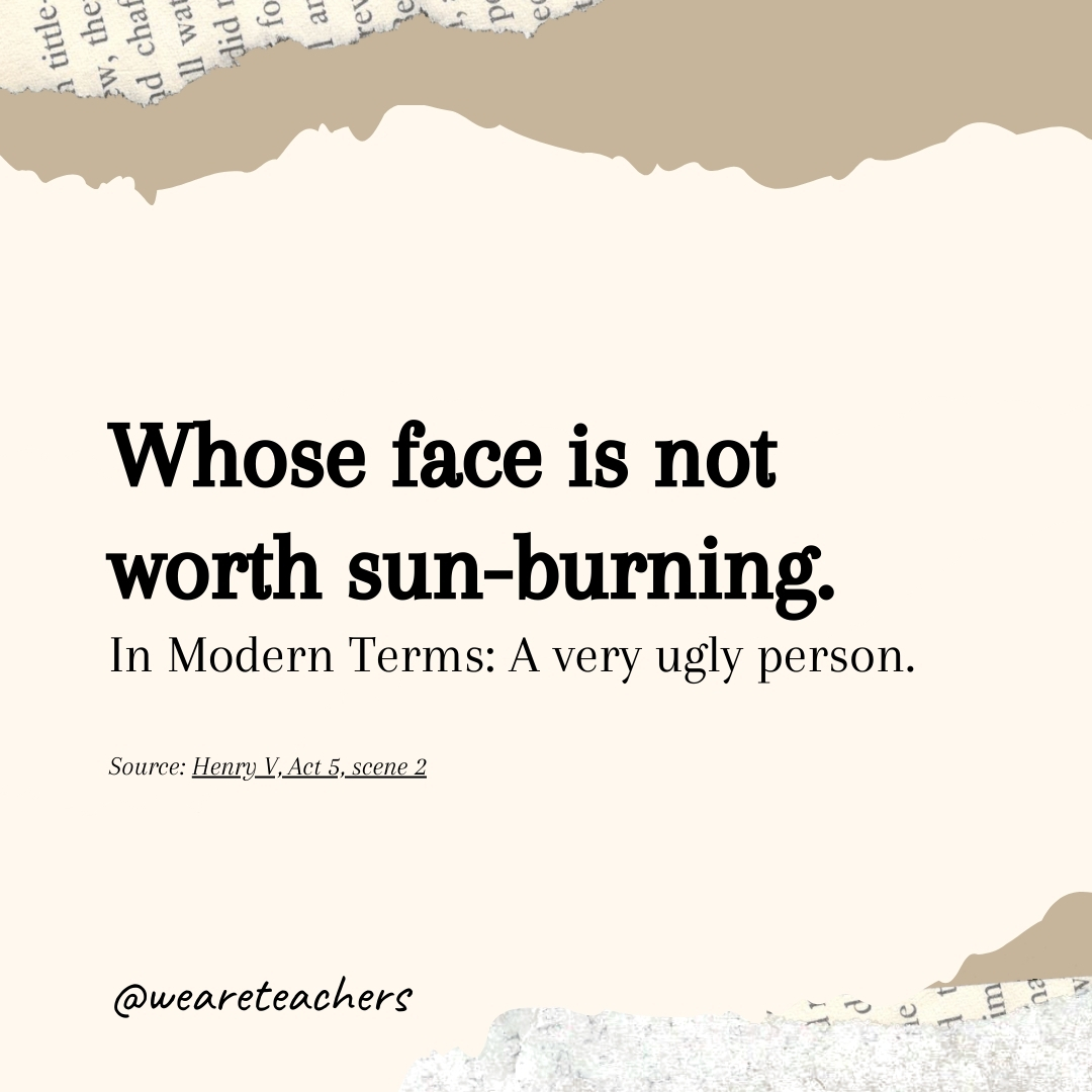 Whose face is not worth sun-burning