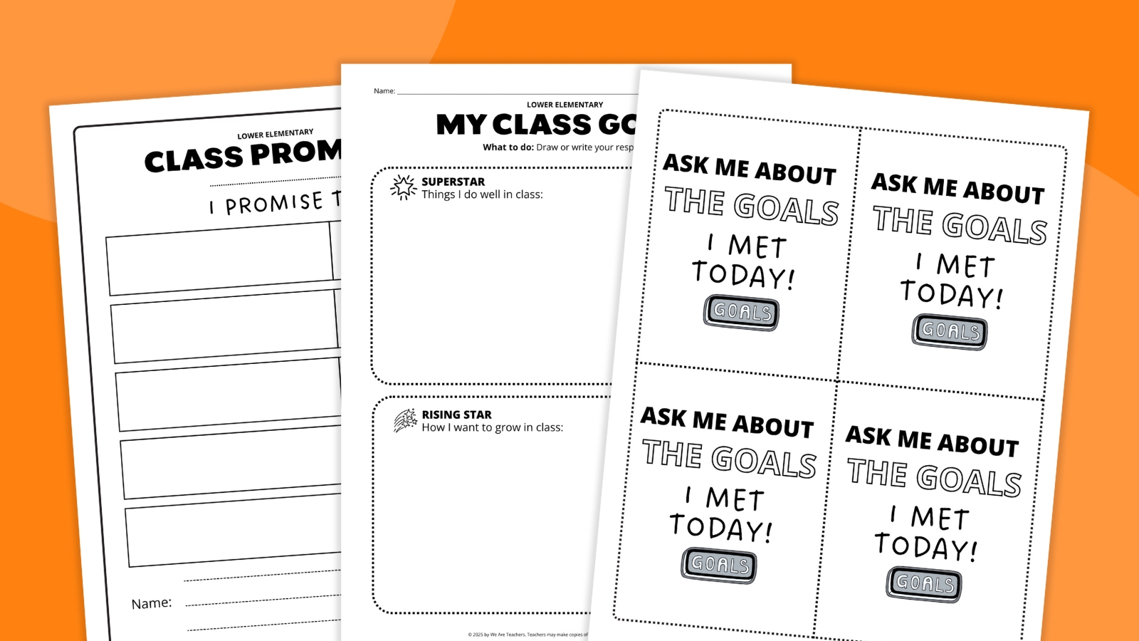 Images of pieces of the Behavior Contract and Classroom Agreements Bundle
