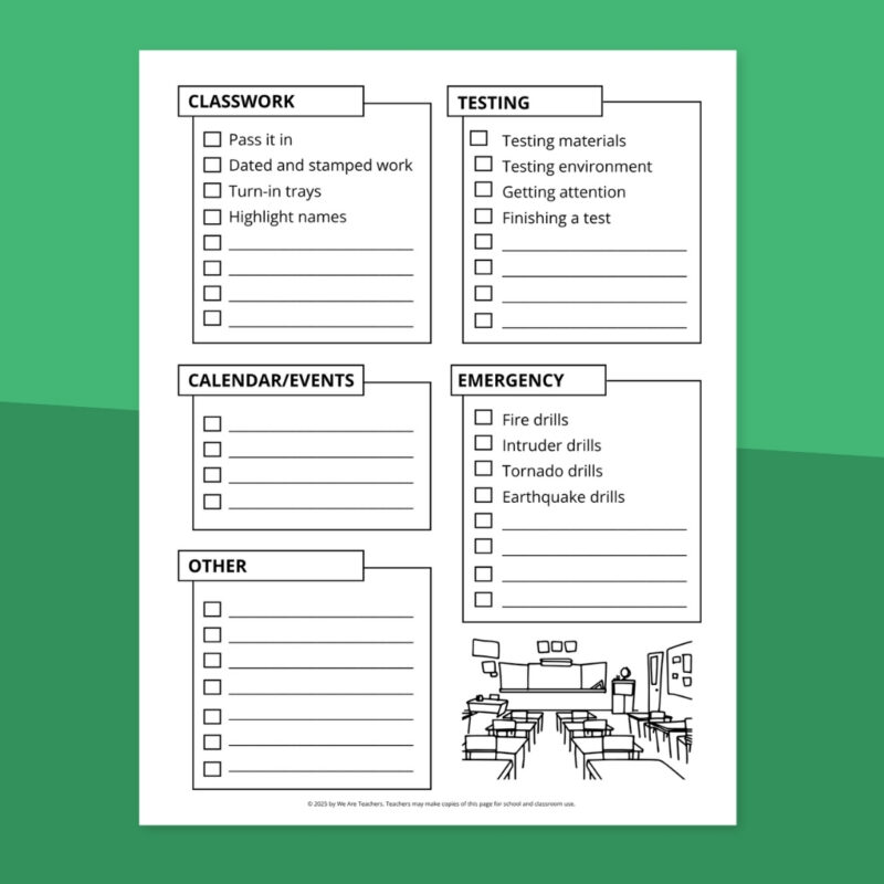 Classroom Procedures and Routines Checklists Page 3 Page 3 of printable classroom procedures and routines checklist