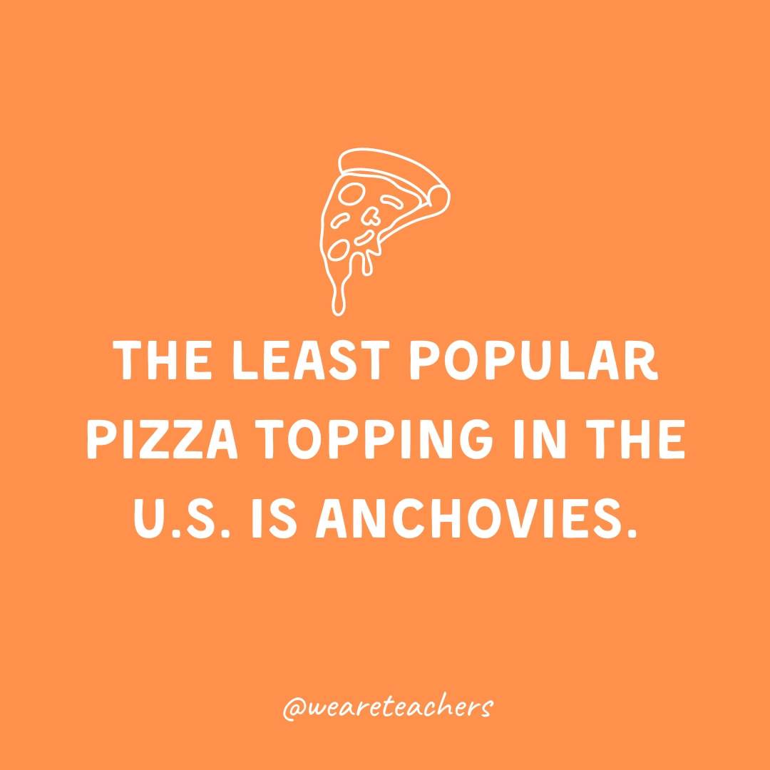 The least popular pizza topping in the U.S. is anchovies.