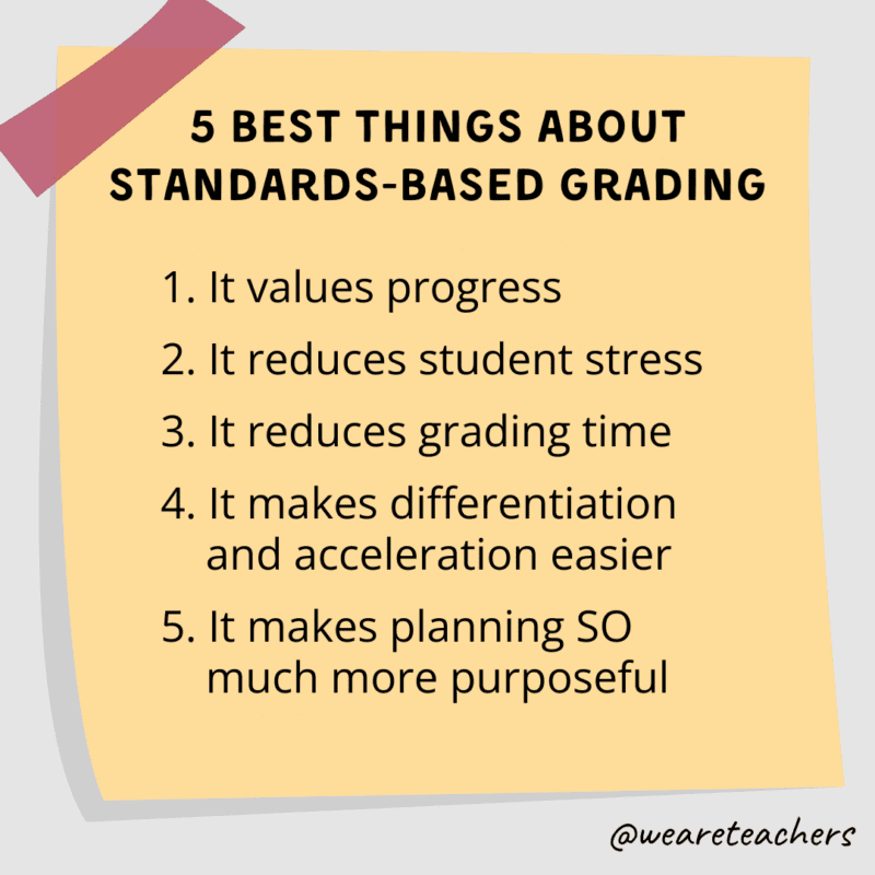 5 best things about standards based grading