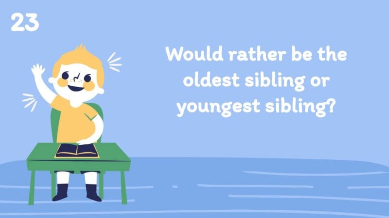 Would you rather be the oldest sibling or youngest sibling?