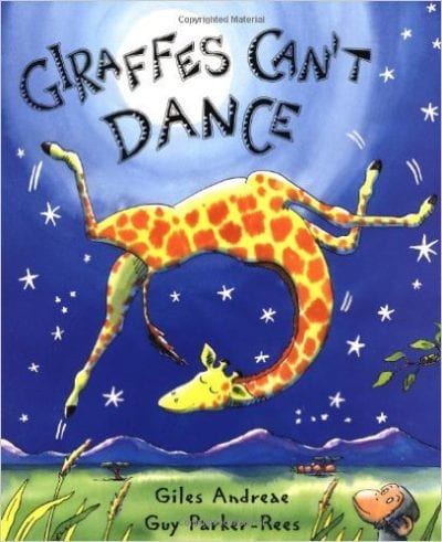 Book cover for Giraffes Can't Dance as an example of social skills books for kids