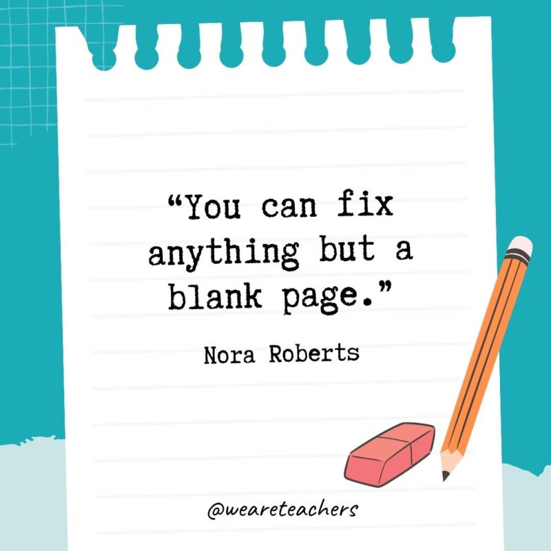 You can fix anything but a blank page.