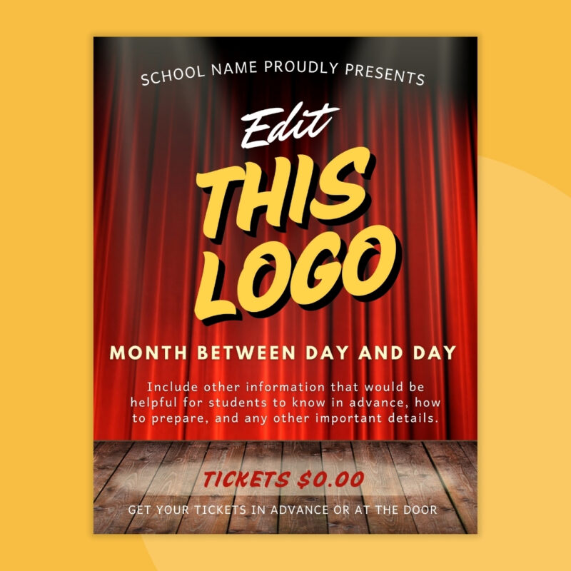 an image of an audition flyer template