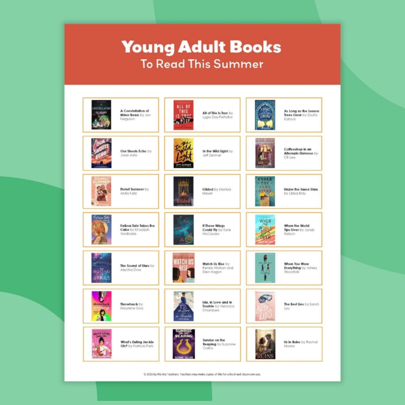 an image of a summer reading list featuring young adult books