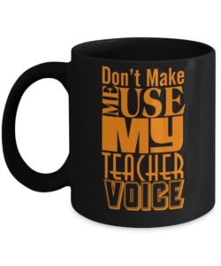 Don't Make Me Use My Teacher Voice - 15 Funny Teacher Mugs