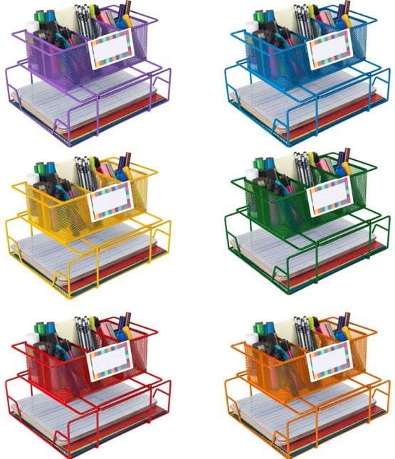 Supply caddies with label holders Supply caddies with label holders