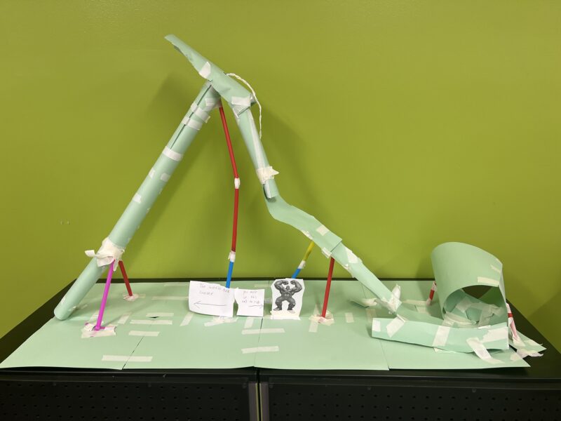 easy science experiment for kids: STEM roller coaster
