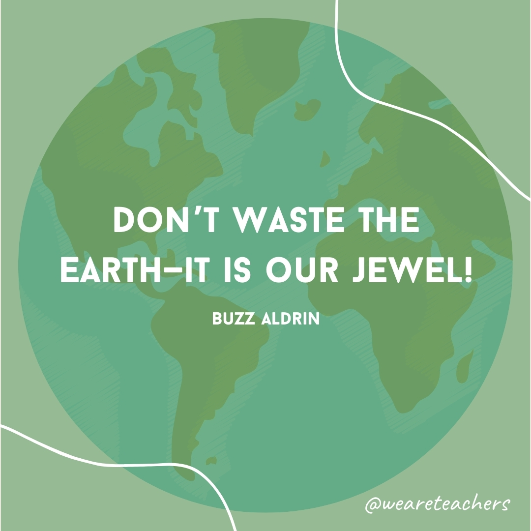 Don't waste the Earth—it is our jewel!