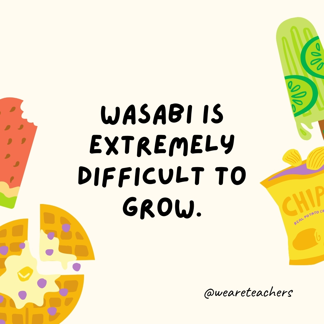 Wasabi is extremely difficult to grow.