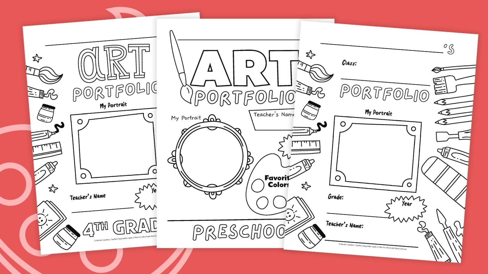 art portfolio template examlpes