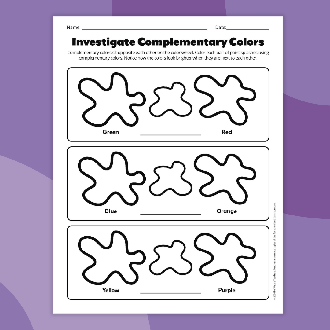 Color Theory Worksheets