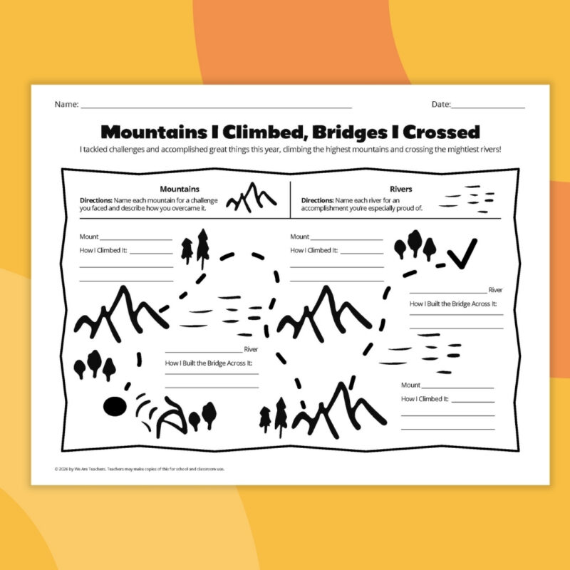 1 printable image from the end of the year memory printable