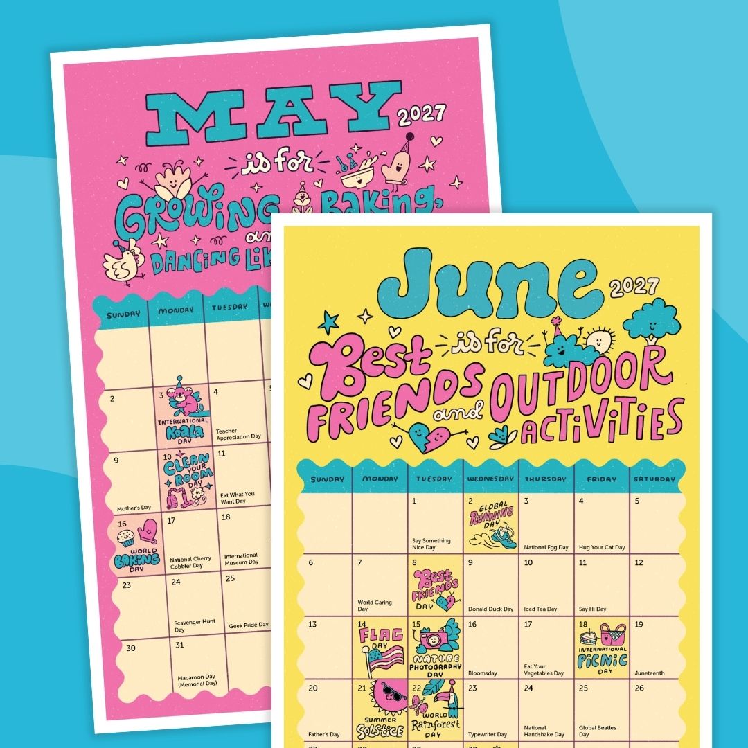 The May and June calendar from the Staples Business silly calendar printable