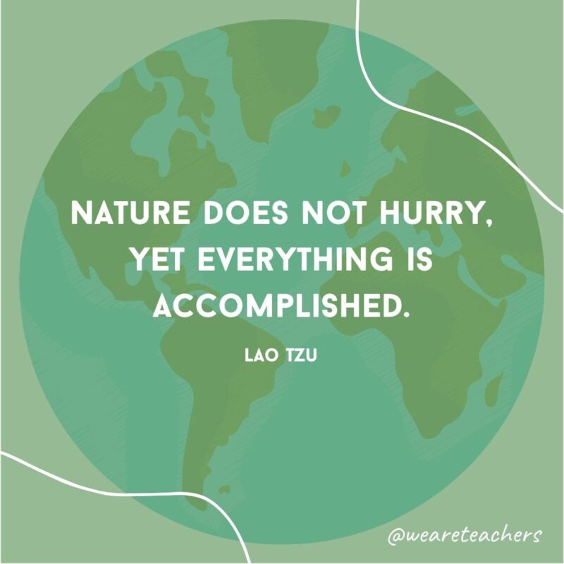 Nature does not hurry, yet everything is accomplished.