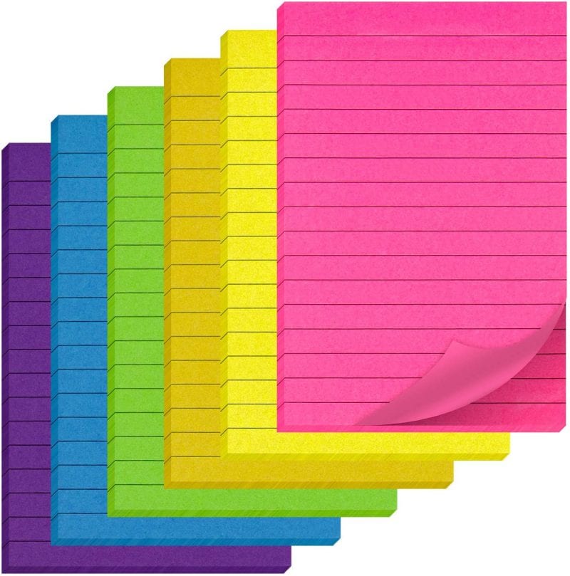 23 Items Every Middle School ELA Classroom Needs Colorful lined sticky notes