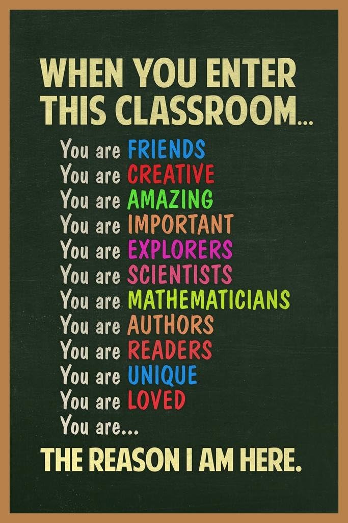Inspirational classroom reminders wall poster Inspirational classroom reminders wall poster