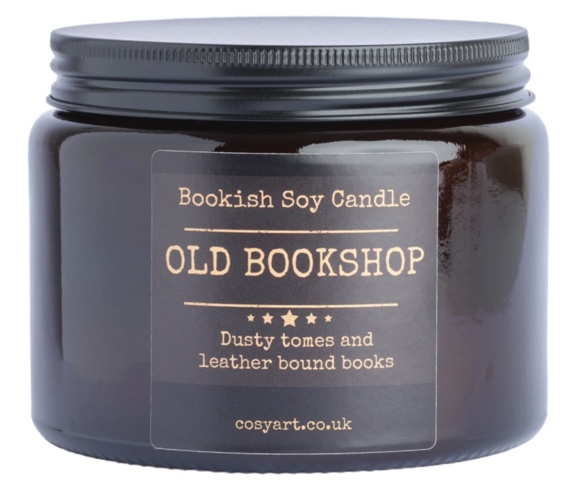 bookstore scented candle 