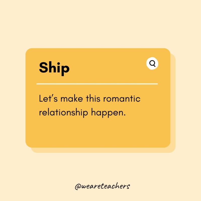 Ship

Let’s make this romantic relationship happen.