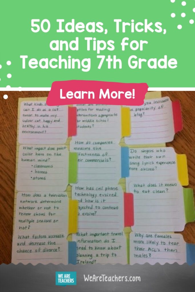 50 Ideas, Tricks, and Tips for Teaching 7th Grade