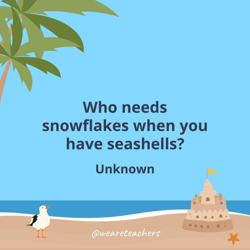 Who needs snowflakes when you have seashells?
