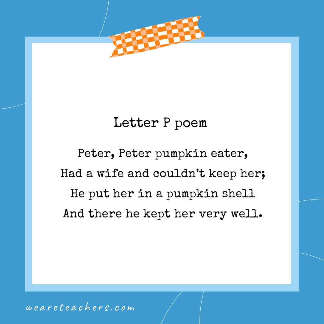 Letter P poem