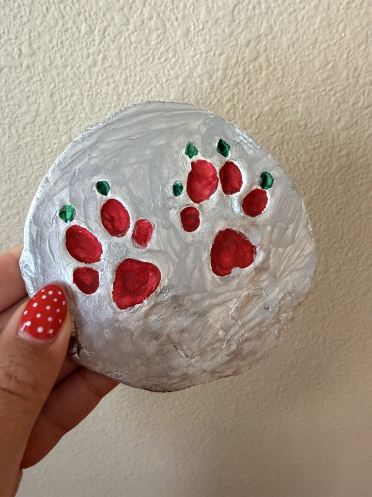 an image of an 8th grade science fair experiment showcasing casting animal prints