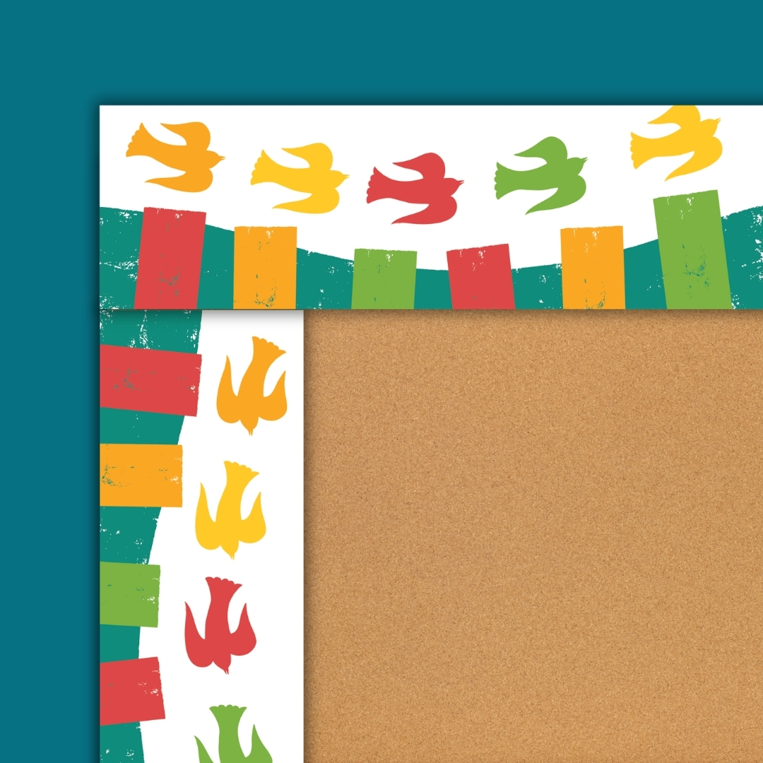 Images of the borders of the Black History Month Bulletin Board Kit.