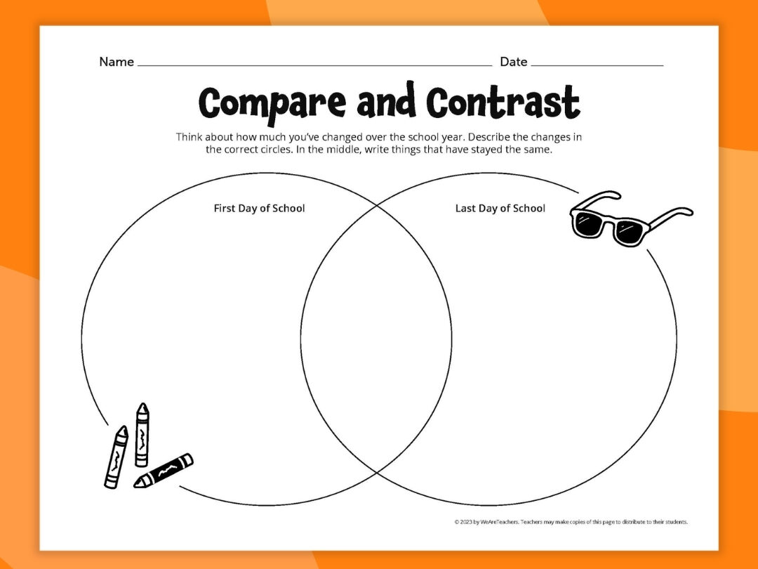 compare and contrast beginning and end of school year