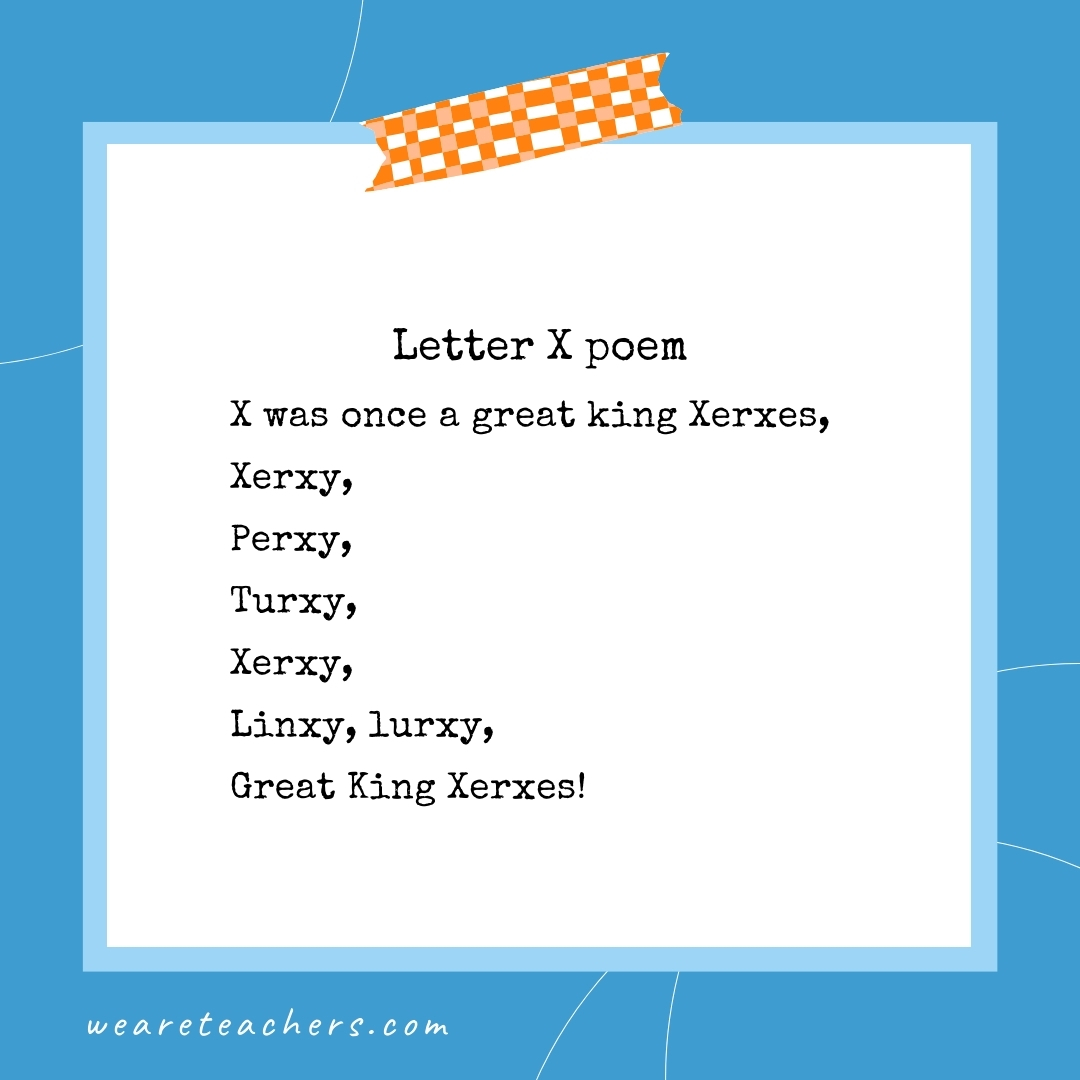 Letter X poem