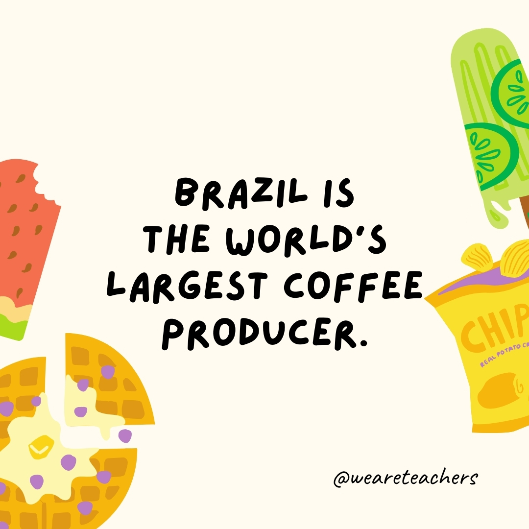 Brazil is the world's largest coffee producer.