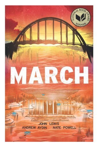 middle school books - The March Series by John Lewis, Andrew Aydin, and Nate Powell