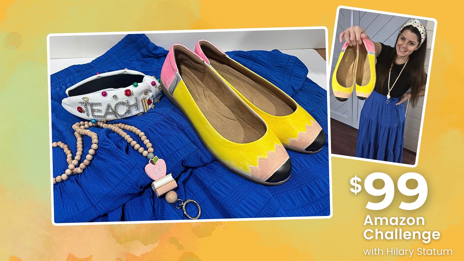 تحدي أمازون بـ٩٩ دولارًا  
أحذية مخصّصة بتصميم قلم رصاص