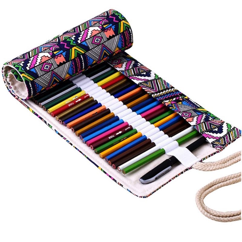 A colorful pencil pouch