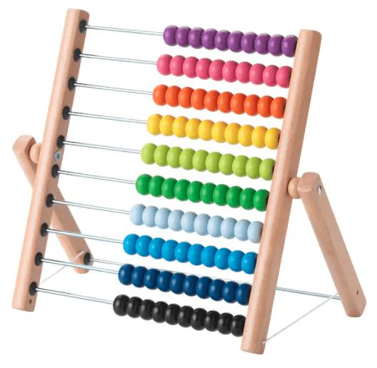 Abacus colored bead learning toy 