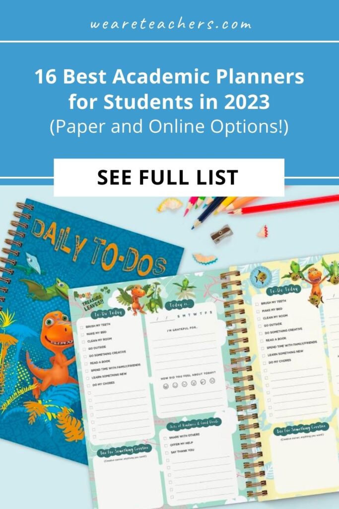 Help kids of any age stay organized with these smart paper academic planners and online planners for students, approved by teachers.