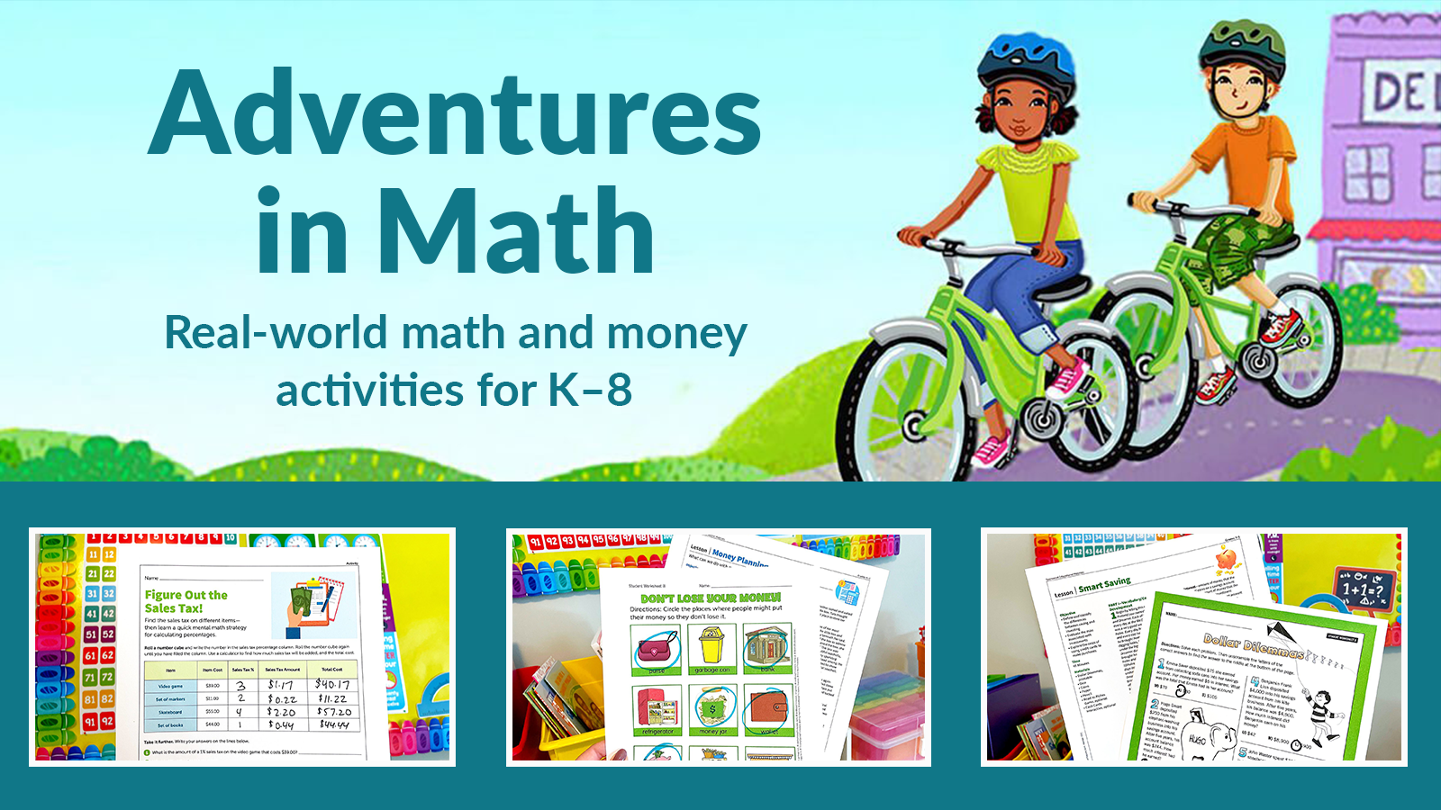 Image showing 3 classroom activities featured on the site