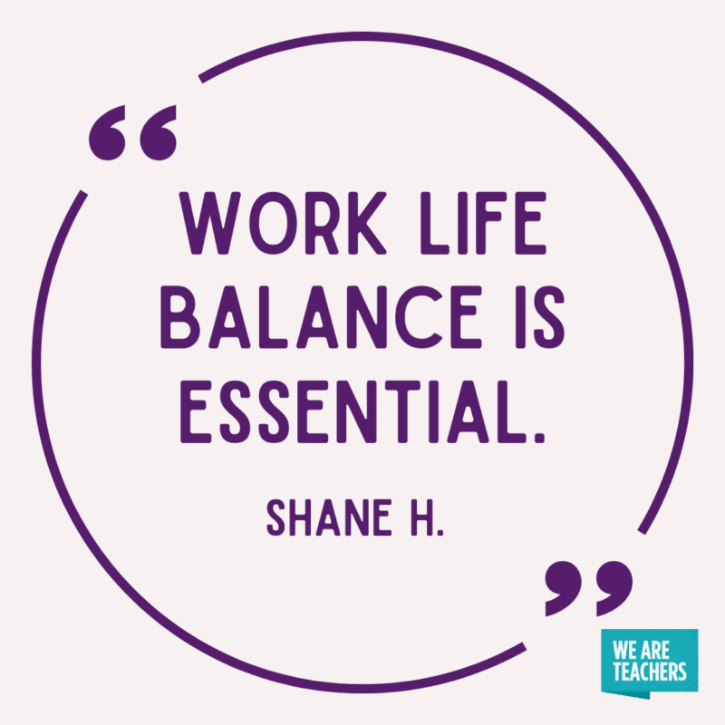 Work life balance is essential