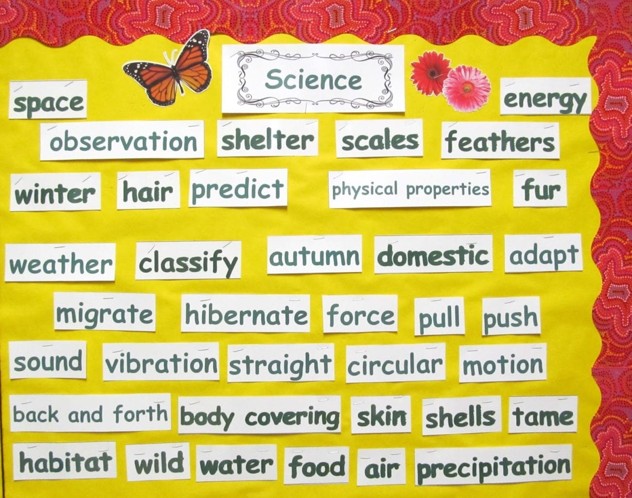 science word board