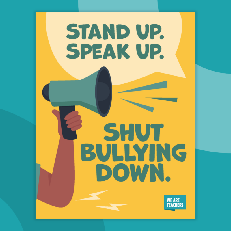 Anti Bullying Posters an image of a printable anti bullying poster