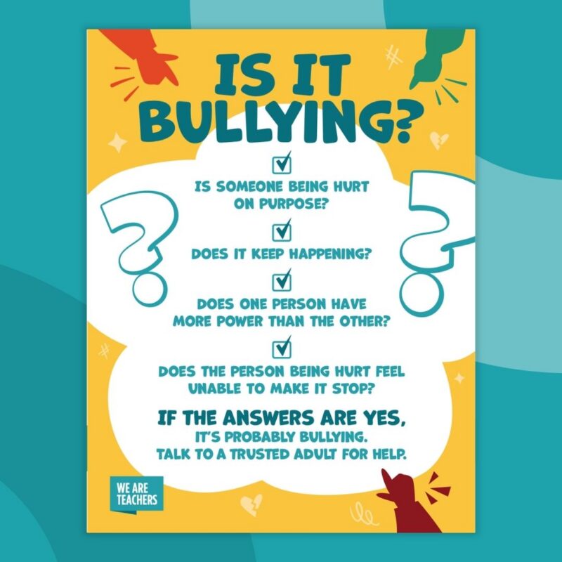 Anti Bullying Posters an image of a printable anti bullying poster