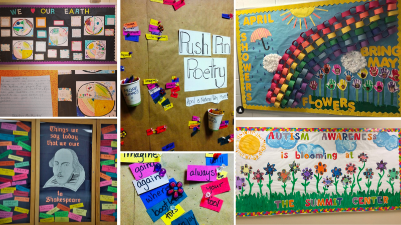 april showers bring may flowers bulletin board ideas