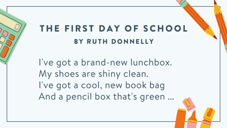 The First Day of School -- Back to School Poems