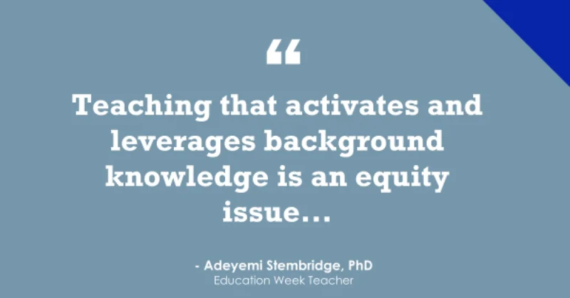 quote about background knowledge and equity