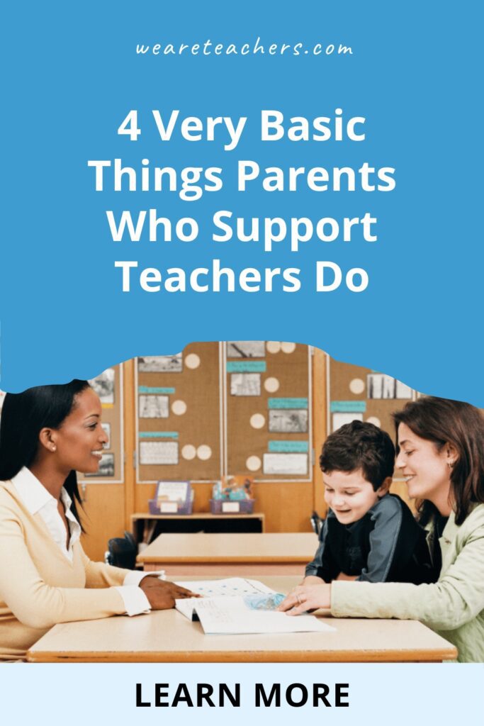 Parents who support teachers don't have to make huge donations or significant time commitments. Read about the "big four" that mean the most.