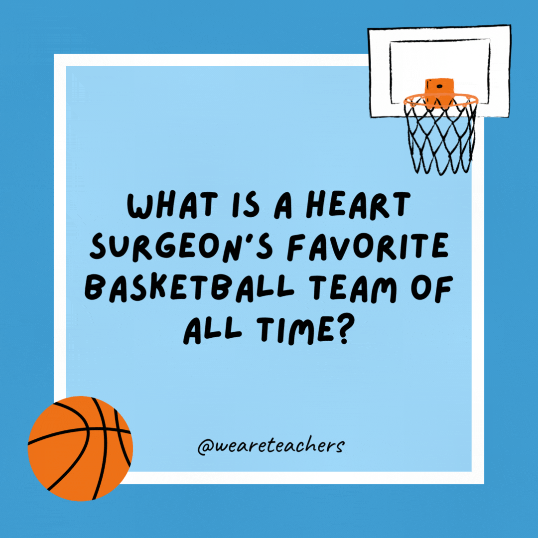 What is a heart surgeon’s favorite basketball team of all time?

The 1983 N.C. State NCAA Champions because they were nicknamed the Cardiac Pack.